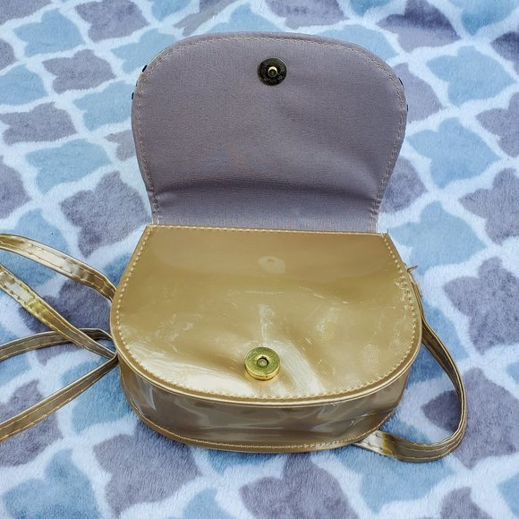 Hello Kitty Gold Faux Quilted leather Mini Bag - Picture 9 of 10